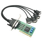 Moxa 4 Port RS-232/422/485 Board (DB9 Male Cable Included) Universal PCI Bus