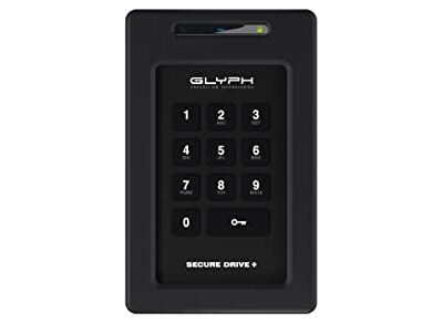 Glyph Production Technologies SecureDrive+ Professional Encrypted Rugged Mobile SSD Keypad 8TB