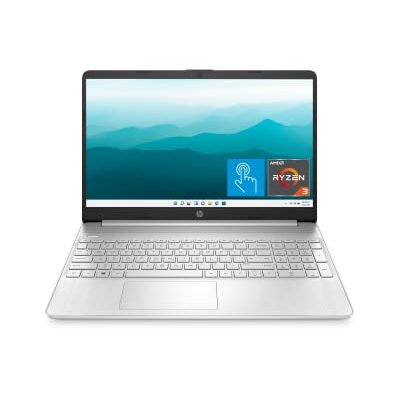 HP 15 Laptop AMD Ryzen 3-5300U 8GB RAM 256GB SSD 15.6" HD Micro-Edge Windows 11 Natural Silver