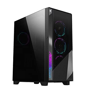 GIGABYTE AORUS C500 Glass - Black Mid Tower PC Gaming Case