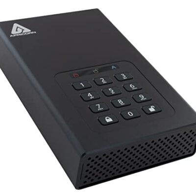 Apricorn Aegis Padlock DT 256-Bit Encrypted USB 3.0 Hard Drive 10TB Black