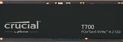Crucial T700 4TB Gen5 NVMe M.2 SSD Black