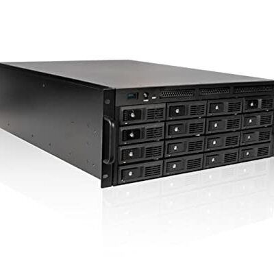 Istar 4U 16-Bay Trayless Storage Server Rackmount Chassis Black