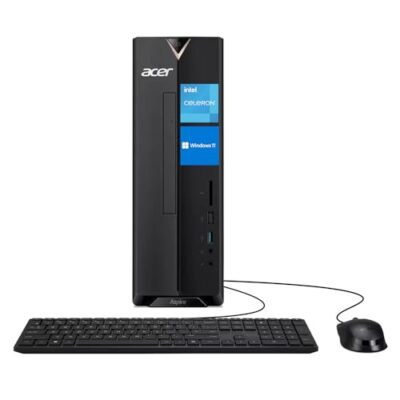 Acer Aspire Tower Desktop Intel Celeron J4125 8GB RAM 256GB SSD DVD HDMI VGA Wi-Fi Windows 11 Black