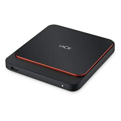 LaCie Portable SSD High Performance External SSD USB-C USB 3.0 2TB Black
