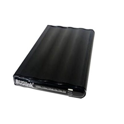 BUSlink USB 3.1 Gen 2 Disk-On-The-Go External Portable Slim SSD Drive 7.68TB Black