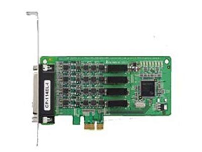 Moxa 4 Port PCIe Board with DB-9M Cable RS-232/422/485 2KV Optical Isolation Low Profile