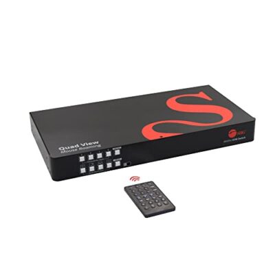 SIIG 4-Port 4K HDMI KVM Switch Multiviewer Black