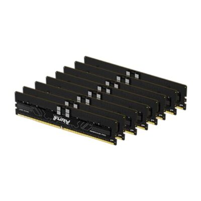 Kingston Fury Renegade Pro Expo 128GB 6400MT/s DDR5 ECC Reg CL32 DIMM (Kit of 8) Memory Overclockable ECC Registered DIMM - KF564R32RBEK8-128 Black