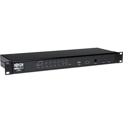 Tripp Lite 8-Port Steel Rackmount IP KVM Switch with On-Screen Display Black