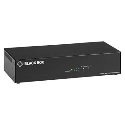 Black Box 4K60 HDMI Dual-Head KVM Switch - 4 Port Black