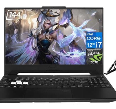 ASUS TUF Gaming Laptop 2023 Newest 15.6" FHD 144Hz Intel Core i7-12650H NVIDIA RTX 3070 64GB RAM 2TB SSD Black