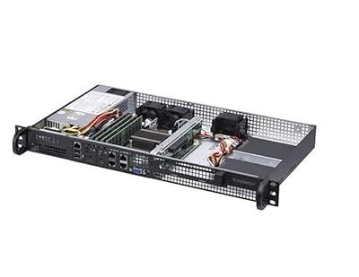 Generic SuperMicro SuperServer SYS-5019A-FTN4 Atom C3758 Denverton mITX 8 Core Quad 1GbE 1U Barebone Server Black