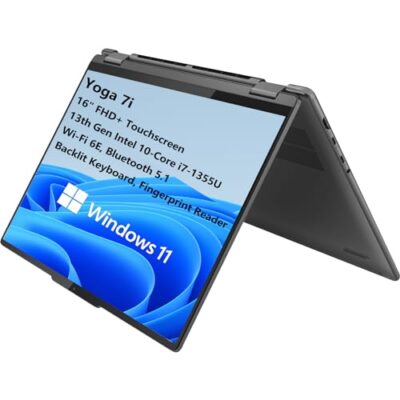 Lenovo Yoga 7i 16 2-in-1 Laptop Computer 16" Touchscreen FHD+ 13th Gen Intel i7-1355U 16GB RAM 1TB SSD Windows 11 Tichang