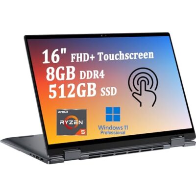 Dell Inspiron 16 7000 2-in-1 Laptop 16" FHD+ Touchscreen AMD Ryzen 5 7530U 8GB DDR4 512GB SSD Dark River Blue