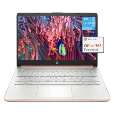 HP Stream 14-inch Laptop - Intel Quad-Core, 16GB RAM, 320GB Storage, 1-Year Office 365, Rose Gold
