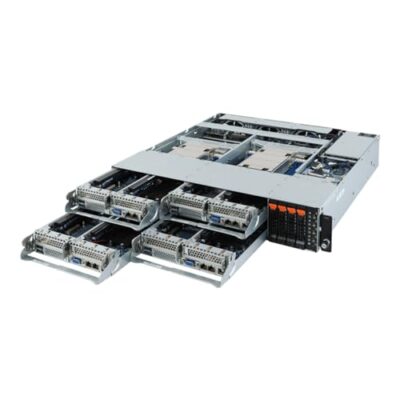 AAAwave HCI Server Barebone H242-Z11 rev. 100 2U AMD EPYC 7002, 4-Node Quatro CPU Black