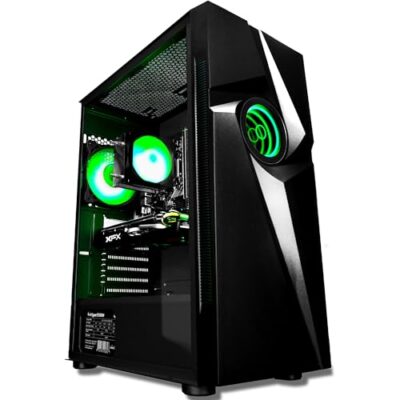 SAAV T105 Vortex Gaming PC Desktop Computer Tower Black