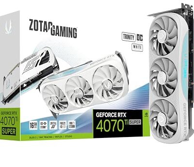ZOTAC Gaming GeForce RTX 4070 Ti Super Trinity OC White Edition Graphics Card
