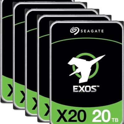 Seagate Exos X20 20TB SATA 6Gb/s 7200RPM 3.5" 5-Pack Enterprise HDD