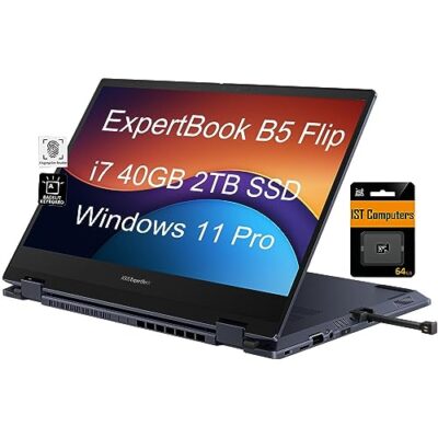 ASUS ExpertBook B5 Flip 2-in-1 Laptop 14" FHD Touchscreen i7 40GB RAM 2TB SSD Black Star Black