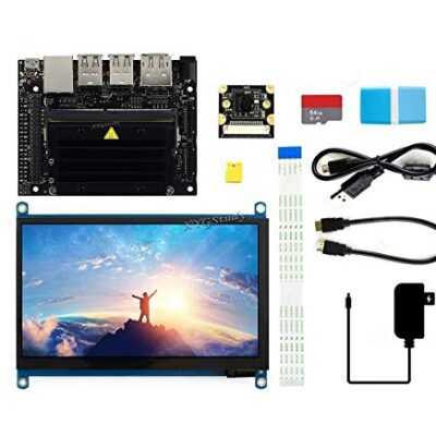 XYGStudy Jetson Nano Developer Kit B01 AI Development Board + 7" IPS Touch HDMI Screen LCD Display 64GB Camera Module Jetson Nano PackC
