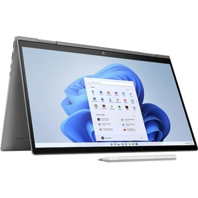HP Envy x360 2-in-1 2023 Laptop 15.6" FHD IPS Touchscreen 10-Core Intel i7-1355U 32GB 1TB SSD Iris Xe Graphics Thunderbolt 4 Windows 11 Platinum Grey