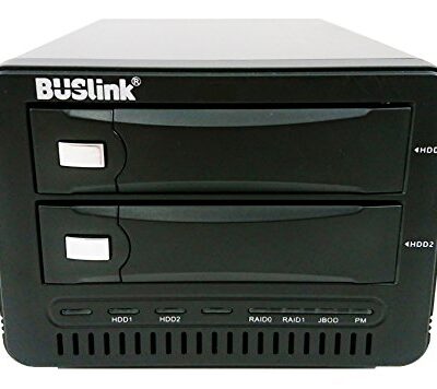 BUSlink 2-Bay RAID 0/1 USB 3.2 Gen 2/eSATA External Hard Drive 48TB