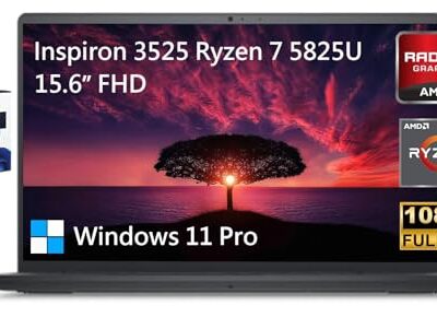 Dell Inspiron 3525 Business Laptop 15.6 Inch FHD AMD Ryzen 7 5825U Windows 11 Pro 32GB RAM 1TB SSD Wi-Fi HDMI Bluetooth Type-C Long Battery Life Black