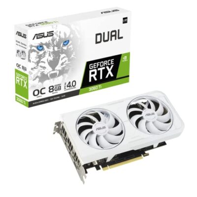 ASUS GeForce RTX 3060 Ti White Graphics Card 8GB GDDR6X - DUAL-RTX3060TI-O8GD6X-WHITE