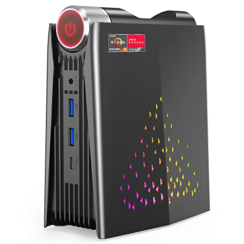 CTONE Mini Gaming PC Windows 11 Ryzen 7 5800U Black