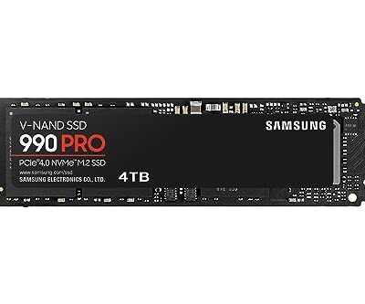 SAMSUNG 990 PRO SSD 4TB PCIe 4.0 M.2 2280 Internal Solid State Hard Drive Black