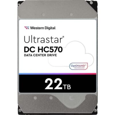 Western Digital HGST Ultrastar DC HC570 0F48052 22 TB Hard Drive - 3.5 Internal - SAS [12Gb/s SAS] Silver