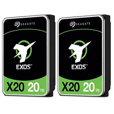 Seagate Exos X20 20TB SATA HDD 7200 RPM (ST20000NM007D) (2 Pack)