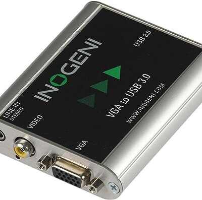 INOGENI VGA Composite to USB 3.0 Video Capture Device with Line Audio, VGA2USB3, Up to 60 fps, Made in Canada