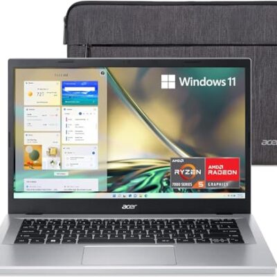 Acer Aspire 3 A314-23P-R3QA Slim Laptop | 14.0" Full HD IPS | AMD Ryzen 5 7520U | Radeon Graphics | 8GB | 512GB SSD | Wi-Fi 6 | Windows 11, Silver