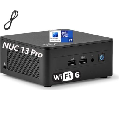 Intel NUC 13 Pro Kit NUC13ANHi7 Business Tall Mini PC Desktop Computer Black