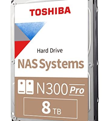 Toshiba N300 PRO 8TB Business NAS Internal Hard Drive Silver