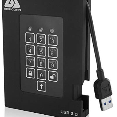 Apricorn Aegis Fortress FIPS 140-2 Level 2 Validated 256-Bit Encrypted USB 3 External SSD 4 TB