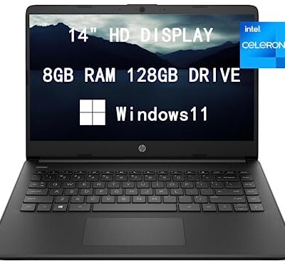 HP 2023 Newest Upgraded 14'' HD Laptop Intel Celeron N4120 Quad-Core 8GB RAM Black