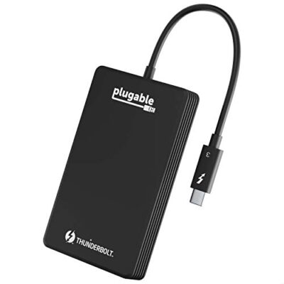 Plugable 2TB Thunderbolt 3 External SSD NVMe Drive Black