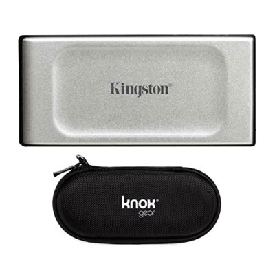 Kingston XS2000 2TB Portable External SSD with Knox Gear Hard Travel Case Bundle Black