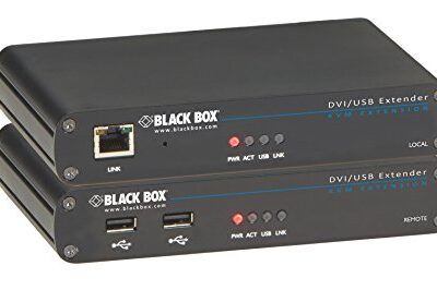 Black Box KVM Extender DVI-D USB 2.0 CATX Single Access Black