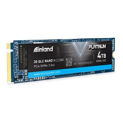 INLAND Platinum 4TB SSD M.2 2280 NVMe PCIe Gen 3.0 x 4 3D NAND Internal Solid State Drive Platinum 4TB