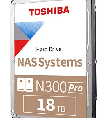 Toshiba N300 PRO 18TB Business NAS Internal Hard Drive Silver