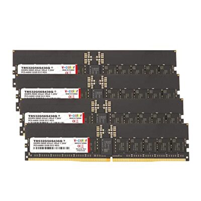 V-COLOR COLOR YOUR LIFE DDR5 128GB (32GBx4) 5600MHz ECC RDIMM Server Memory Black