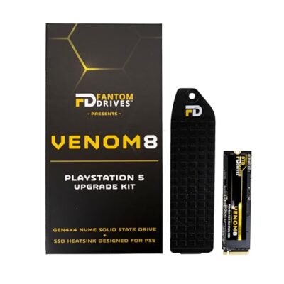 Fantom Drives VENOM8 8TB NVMe Gen4 M.2 Internal SSD Black