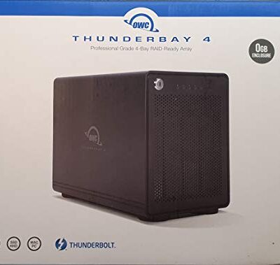 OWC ThunderBay 4 RAID 4-Bay External Drive Dual Thunderbolt 2 Ports Black