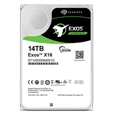 Seagate Exos X16 14TB 7200 RPM SATA 6Gb/s 256MB Cache 3.5-Inch Enterprise Hard Drive Silver