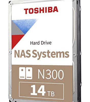 Toshiba N300 14TB NAS Internal Hard Drive SATA 6 GB/s 7200 RPM 256 MB Cache